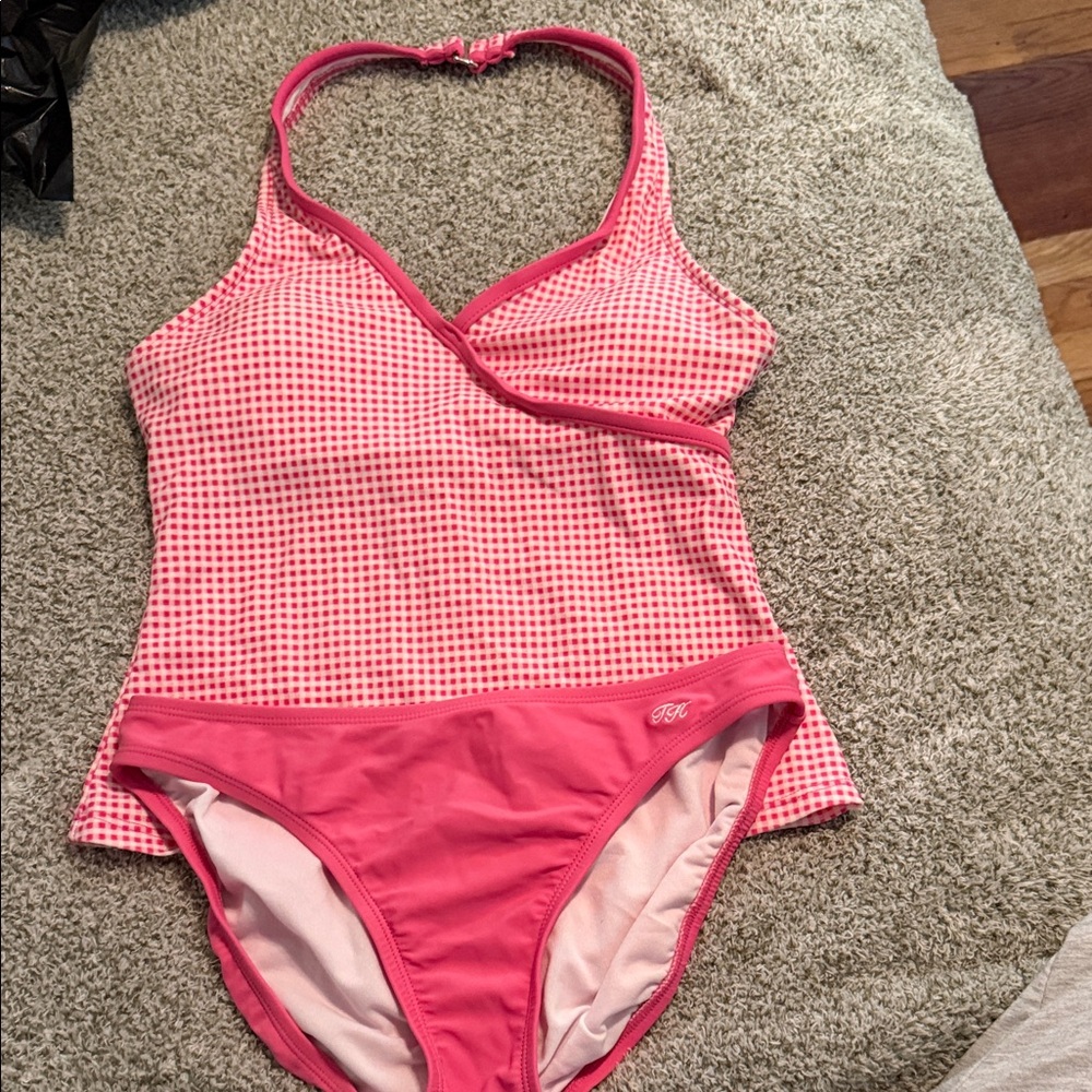 Pink Checkered Women’s Swimwear two piece